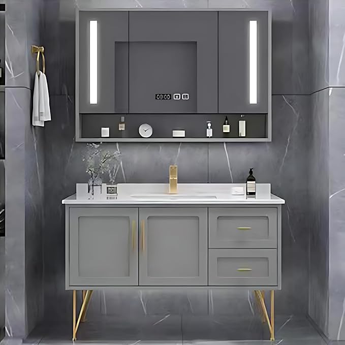 Modern 62" Bathroom Vanity by Genpai