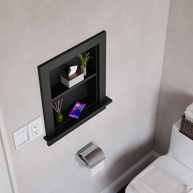 Wood Recessed Wall Niche, Wooden Medicine Cabinet - Image 7