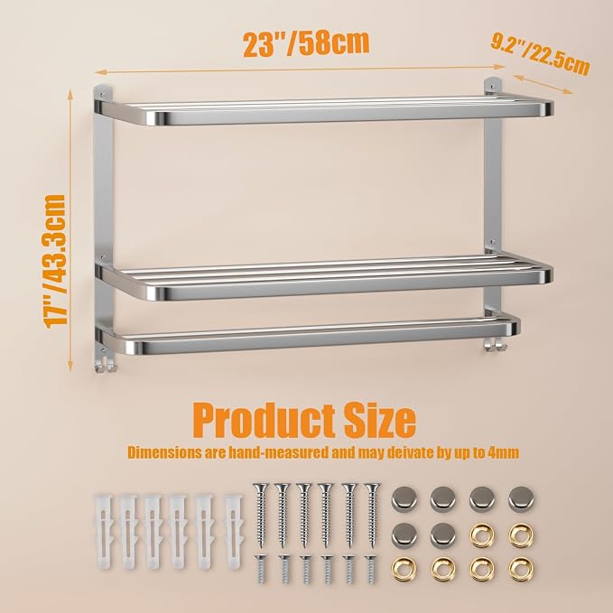 Generic NICETAKU 23inch 3-Tier Towel Racks - Image 2