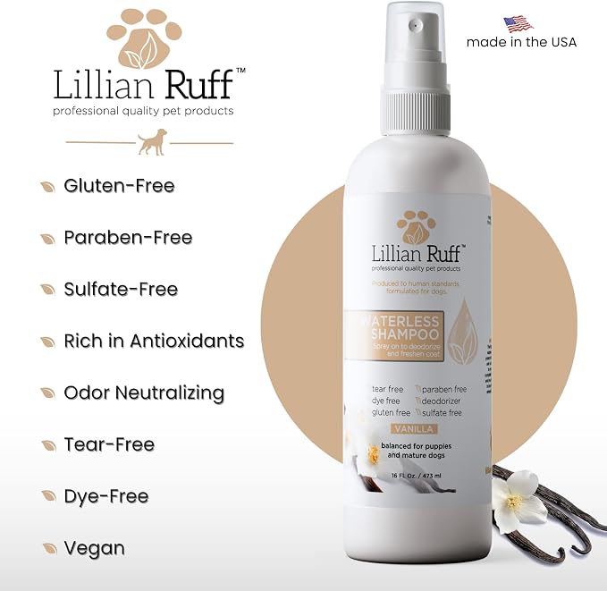 Lillian Ruff Waterless No-Rinse Dog Dry Shampoo Spray - Image 5
