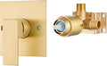 Airuida Square Single-Function Brass Faucet Shower Rough-in Valve Male Thread by Airuida
