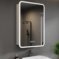 Medicine Cabinet with LED Lights and Mirror, 20 x 28 Inch Surface or Recessed by HBEZON