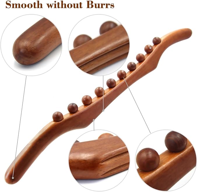 Wood Therapy Massage Tools, 21 inch Lymphatic Drainage Massager, Handheld - Image 4