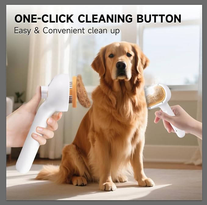 Pet Steam Brush for Dog & Cat – 3-in-1 Spray Hair Removal Comb for Shedding & - Image 7
