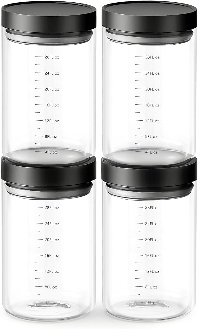 Danbark Set of 4 30oz Airtight Glass Storage Canisters - Image 9
