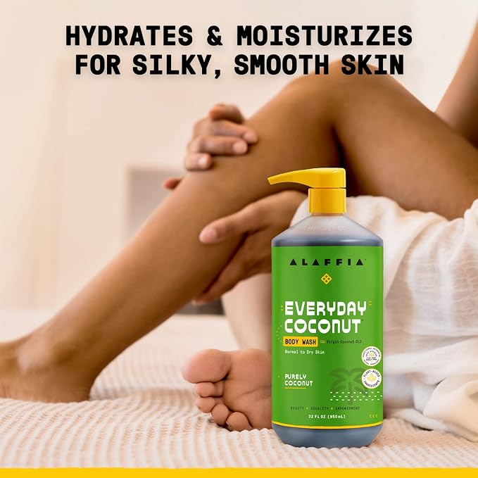 Alaffia Body Wash, Everyday Coconut, Vegan & Cruelty-Free, 32 Oz Ea - Image 6