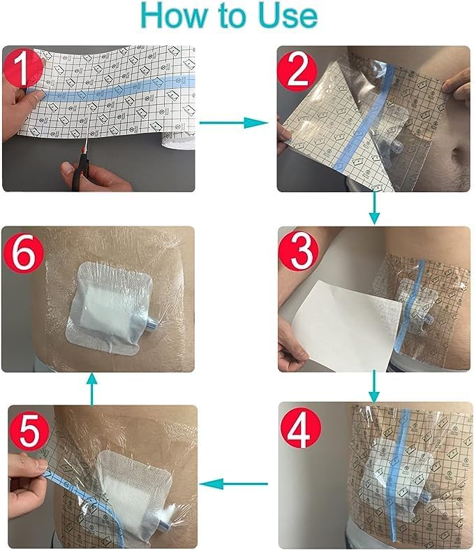 6"x6" Waterproof Shower Cover Incision Bandages - Image 6