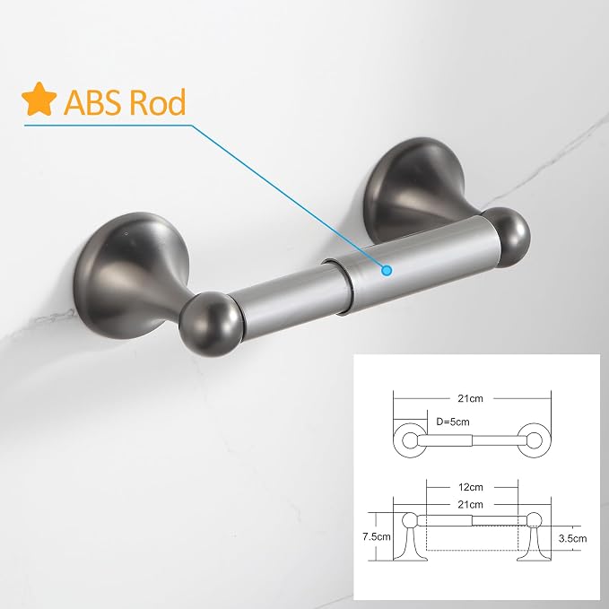 BGL Bathroom Hardware Set Grey Electroplating 4-Piece Bathroom Accessories Set - Image 2