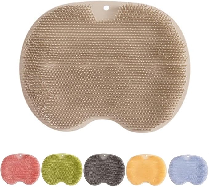 2026 New Silicone Shower Foot Scrubber Mat, Foot Back Cleaning Pad Back Washer by FWZWOZO