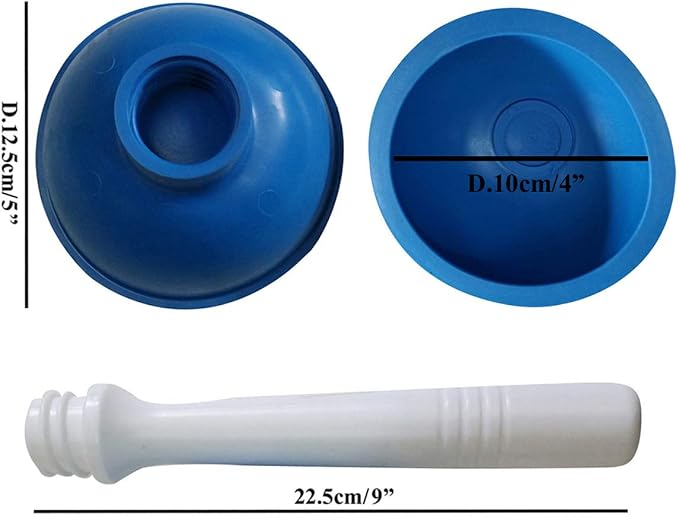 Coralpearl Drain Plunger, Small Hand Force Plumber Helper, Little 4 inch Cup - Image 3