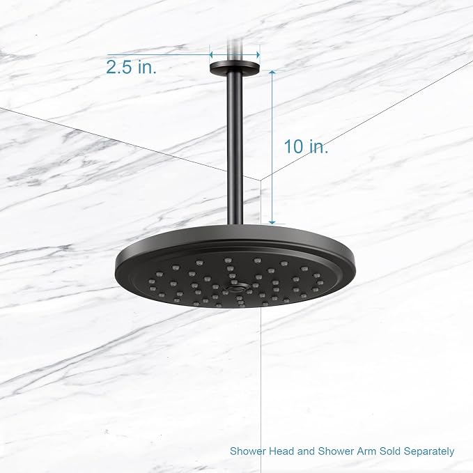 OFFO Shower Arm with Flange, 10 in Oil Rubbed Bronze Ceiling Mount Replacement - Image 5