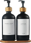 Maisonovo Glass Soap Dispenser Bathroom Set | Hand Soap and Dish Soap Dispenser by MaisoNovo-TheArtofSustainableLiving