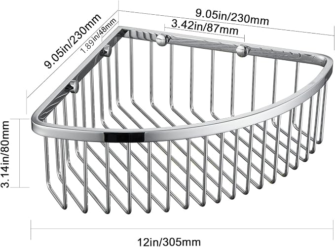 Corner Shower Caddy Organizer, SUS304 Stainless Steel Heavy Duty Rust-Proof - Image 4