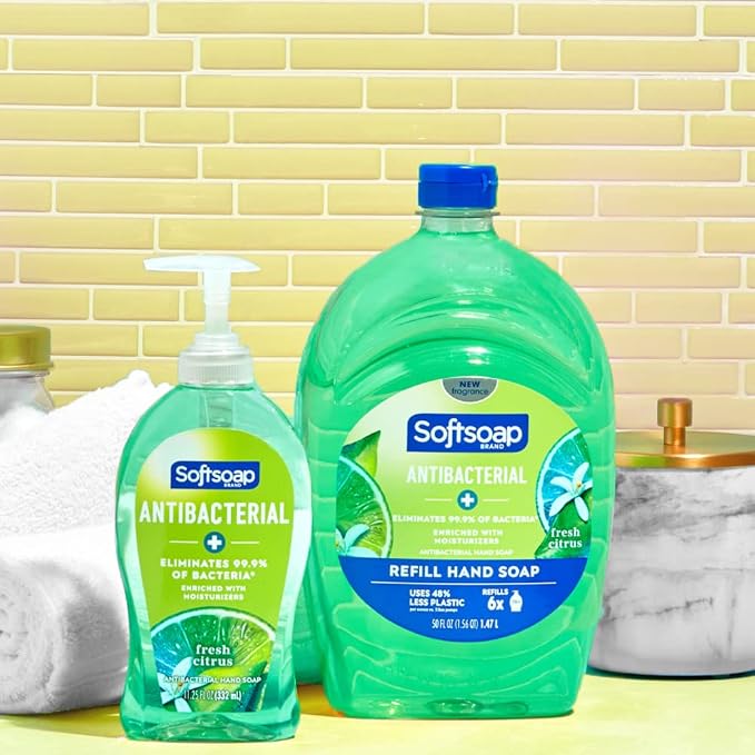 Softsoap Antibacterial Liquid Hand Soap, Fresh Citrus Scent Hand Soap, 11.25 - Image 13