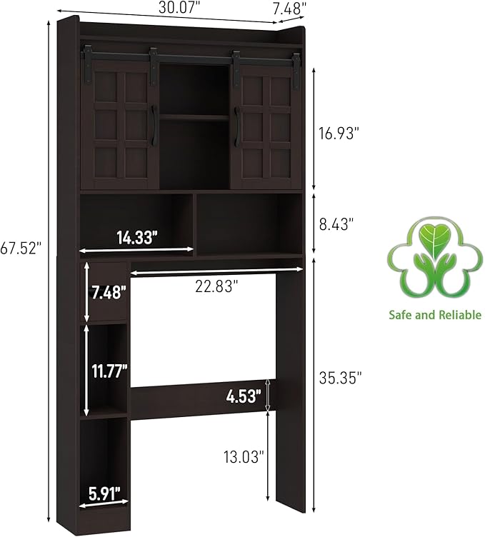 Over The Toilet Storage Cabinet, Farmhouse Storage Cabinet Over Toilet - Image 2
