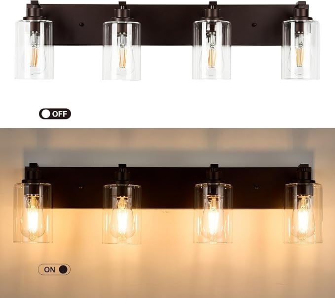 4-Light Bathroom Light Fixtures Modern ORB Vanity Lights - Image 3