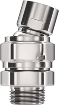 HammerHead Showers® Solid Metal Shower Head Swivel Ball Adapter, Chrome | by HammerHeadShowers