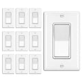 BESTTEN 10 Pack 3-Way Decorator Wall Light Switch by BESTTEN