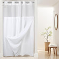 River Dream Heavyweight No Hooks Required Dotted Waffle Weave Shower Curtain - by RiverDream