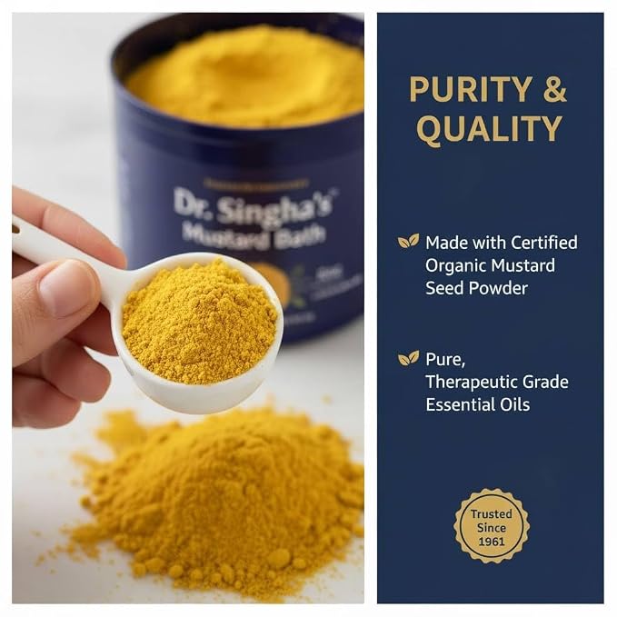 Dr. Singha's Mustard Bath Salts - 8 oz Herbal Bath Soak - Made in USA - Image 10