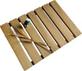 Teak Wood Shower Mat, Non-Slip Bathroom Floor Mat by BuyNowNaturalTeakSwing