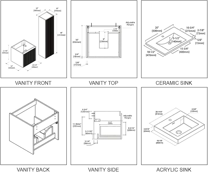Blossom 20 Inch Bathroom Vanity - Image 9