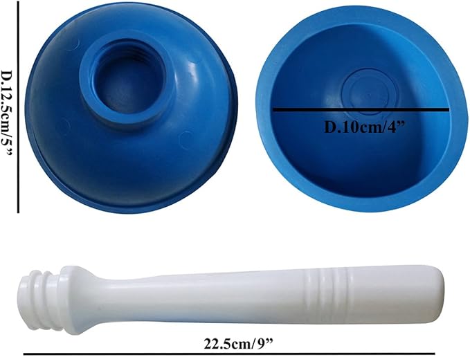 Coralpearl Drain Plunger, Small Hand Force Plumber Helper, Little 4 inch Cup - Image 2