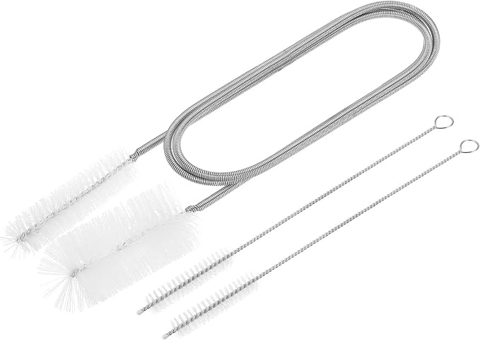 HARFINGTON 3pcs Flexible Long Drain Brush Straw Cleaner Set 35.43" Stainless by HARFINGTON