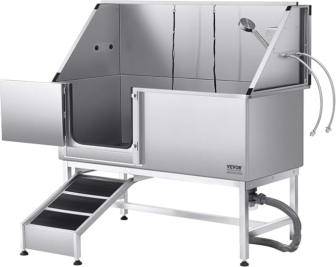 VEVOR Stainless Steel Dog Washing Station, Professional 62 inch Pet Grooming - Image 10