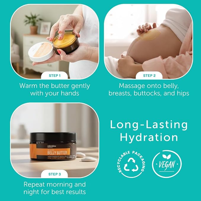 Mambino Organics Oh Baby! Belly Butter, Belly Cream - Image 6