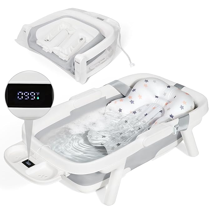 Orzbow Collapsible Baby Bathtub, Large Baby Bath Tub by Orzbow-MakeParentingEasier