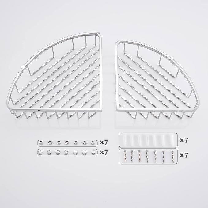 Corner Shower Caddy Organizer, SUS304 Stainless Steel Heavy Duty Rust-Proof - Image 6