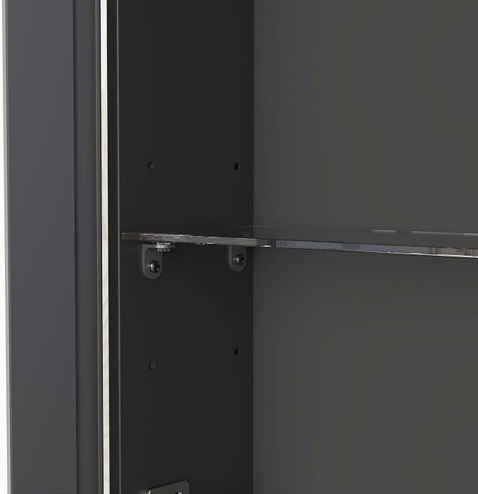 ANYHI 24"x16" Black Bathroom Mirror Medicine Cabinet, Single Door Bathroom Wall - Image 9