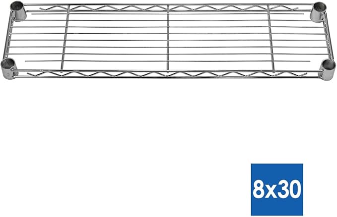 Shelving Inc. 8" d x 30" w x 96" h Chrome Wire Shelving - Image 2