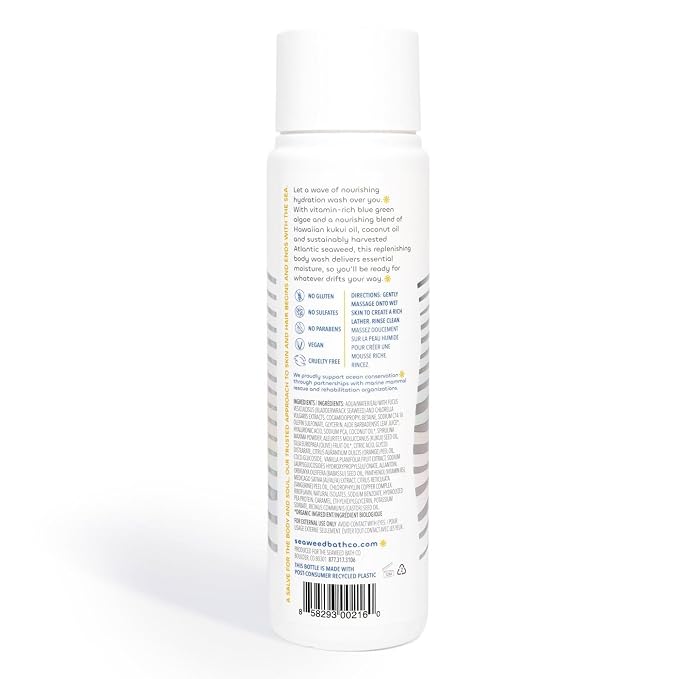 Seaweed Bath Co. Hydrate Body Wash, Citrus Vanilla Scent, 12 Ounce, Shower Gel - Image 8