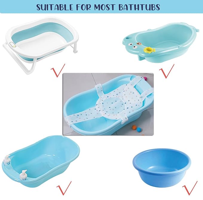 Baby Bath Seat Support Net Soft Headrest Baby Bath Cushion Pad, Breathable - Image 6