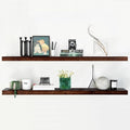 Homeforia Walnut 60 inch Floating Shelf, High End Solid Real Wood 60inch Long by Homeforia