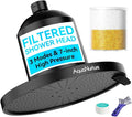 Filtered Shower Head with Filter System, High Pressure 3 Modes 7" Filter by AquaNurture