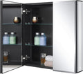 Fundin Black Aluminum Medicine Cabinet 24 x 24 Inch Recessed or Surface Mount by Fundinmedicinecabinet