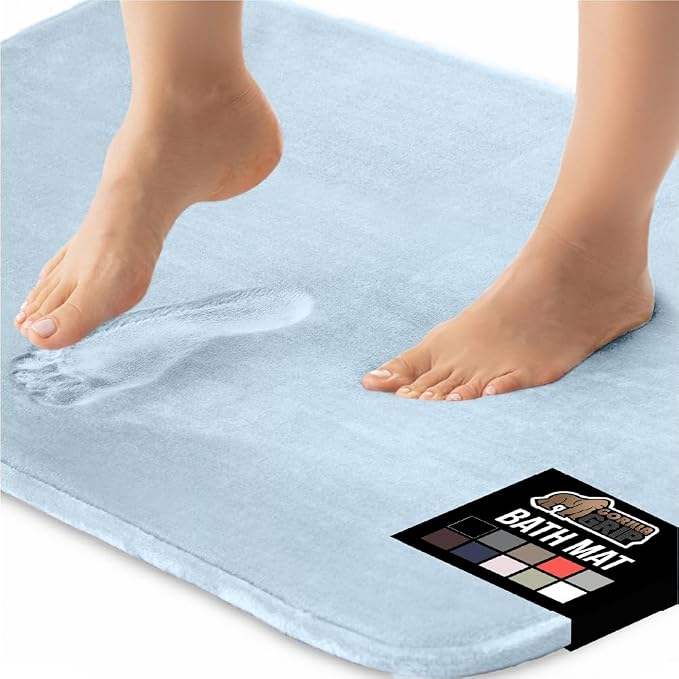 GORILLA GRIP Memory Foam Bath Rugs, Soft Absorbent Velvet Bathroom Mats by GorillaGrip