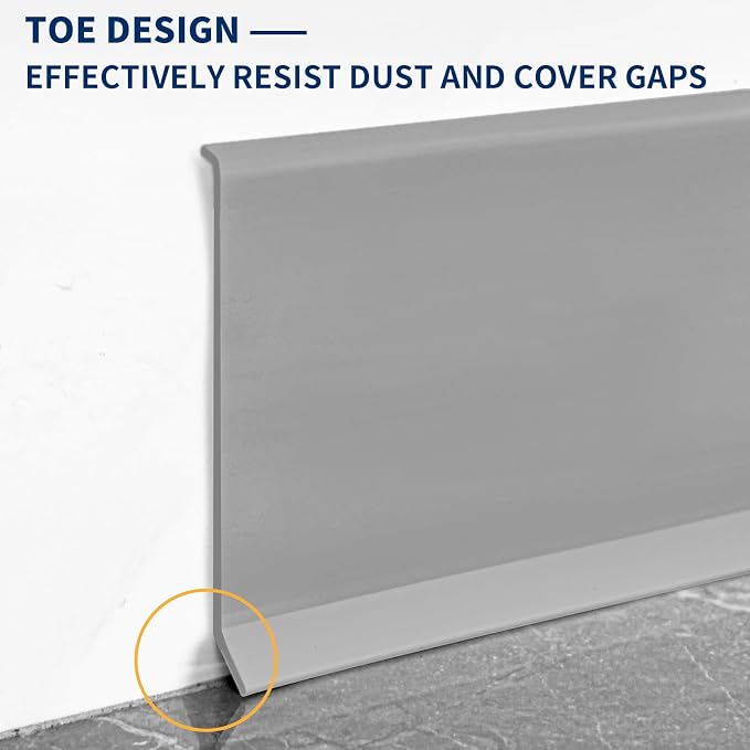 Flexible Baseboard Molding Trim 6 Inch Self-Adhesive Vinyl Wall Base Peel and - Image 4