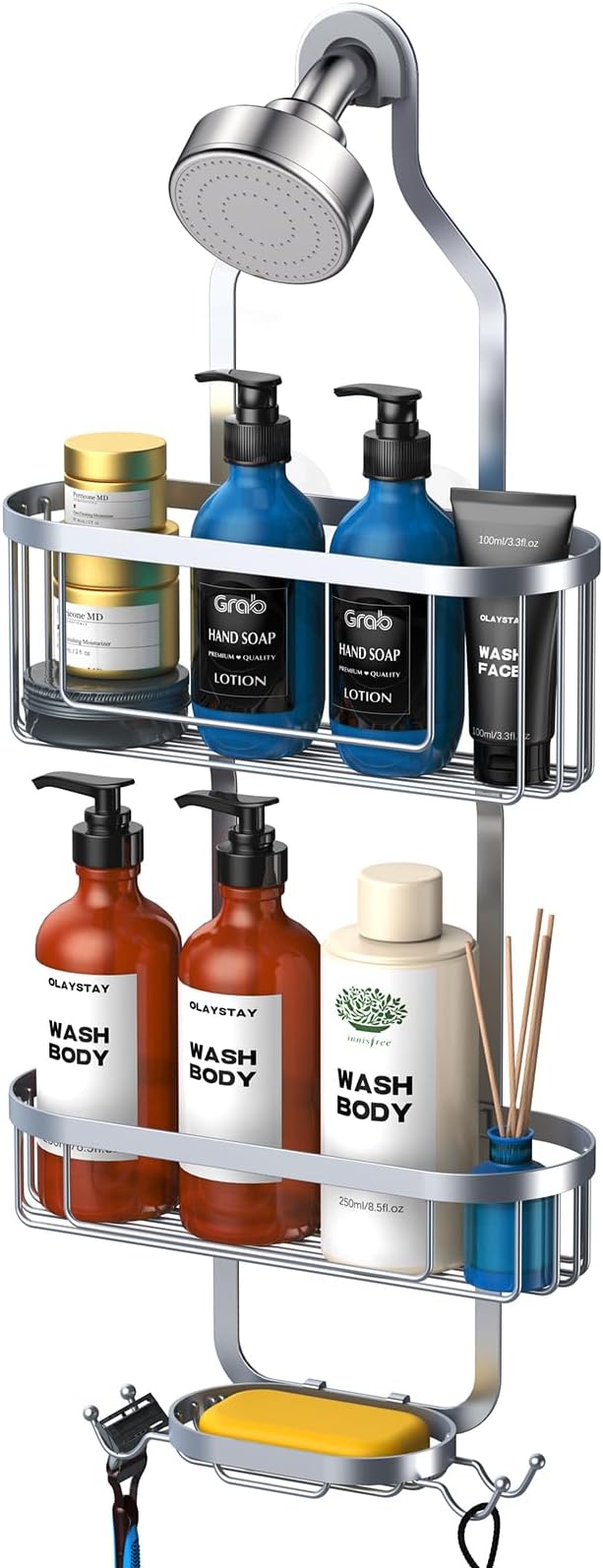 Kadolina Bathroom Hanging Shower Organizer, Over Head Shower Caddy Shower by Kadolina