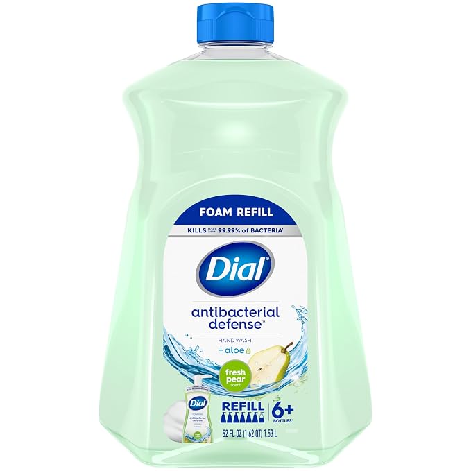 Dial Antibacterial Foaming Hand Soap Refill, Fresh Pear, 52 fl oz by DialSoap