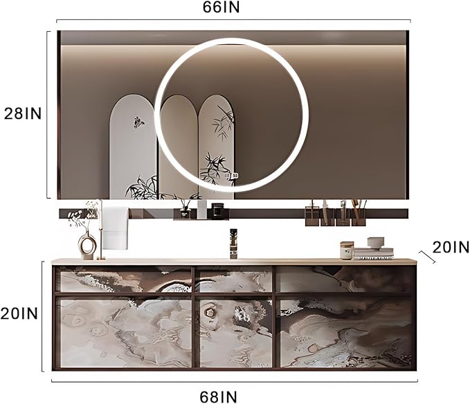 68IN Modern Bathroom Vanity - Image 2