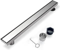 Offset Linear Shower Drain, Shower Drain 48 inch by Elefloom