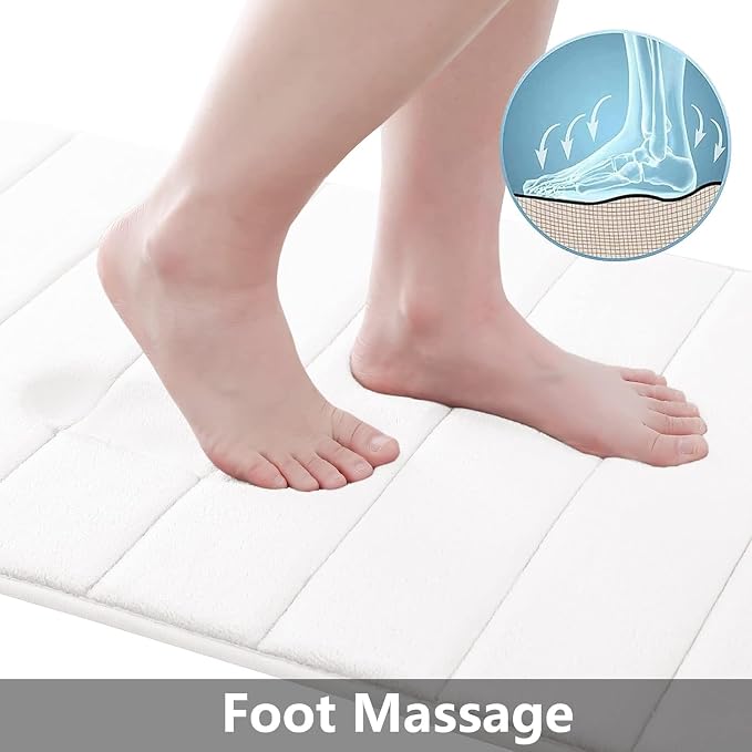 Buganda Memory Foam Bath Mat, Ultra Soft and Non-Slip Bathroom Rugs, Water - Image 3