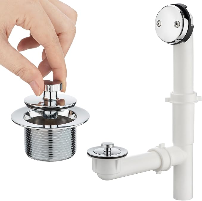 Yariwiz 1-1/2" Polished Chrome Bathtub Tub Drain Kit Bath Waste Overflow Drain by Yariwiz