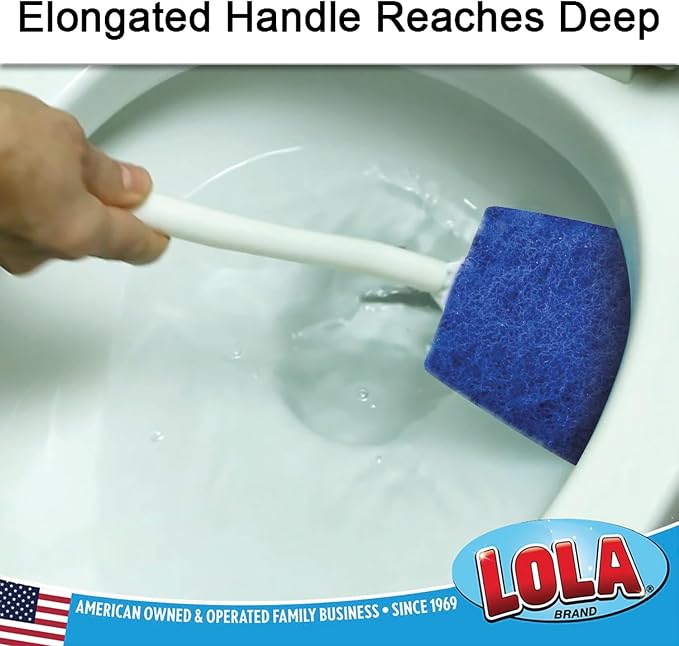 LOLA Bath & Toilet Bowl Scrubber Brush w/Comfort Handle & Hang Hole. Non-Scratch - Image 2