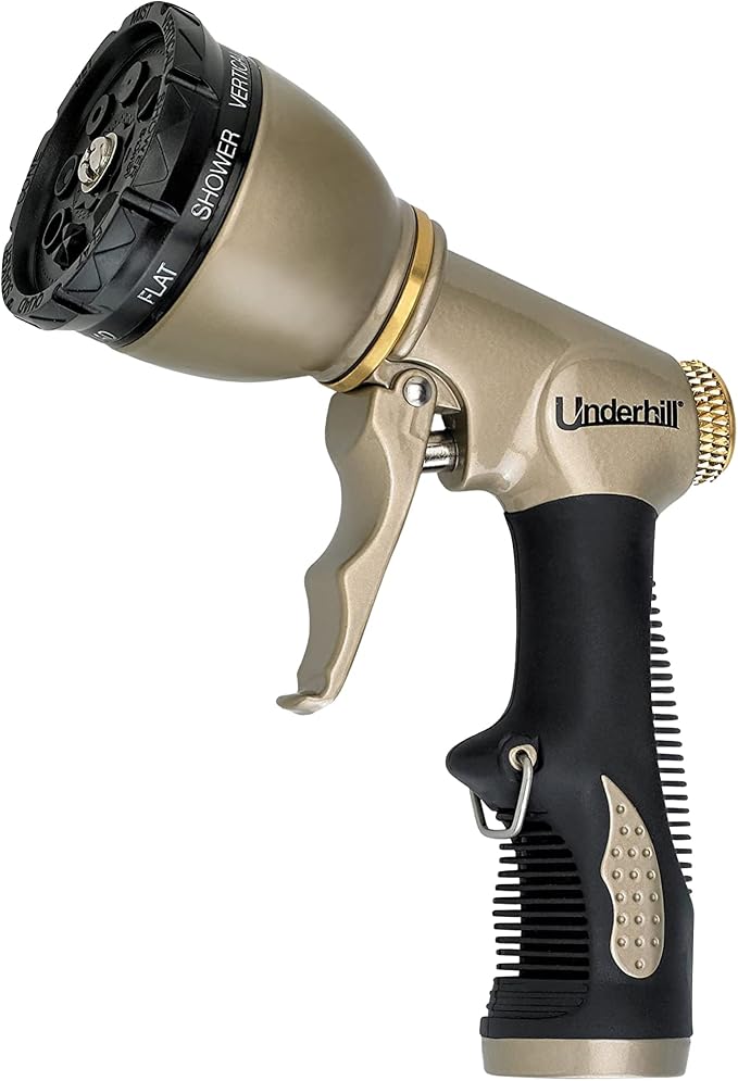 Underhill Pattern Master Gold Series Garden Water Hose Nozzle Sprayer Head by Underhill