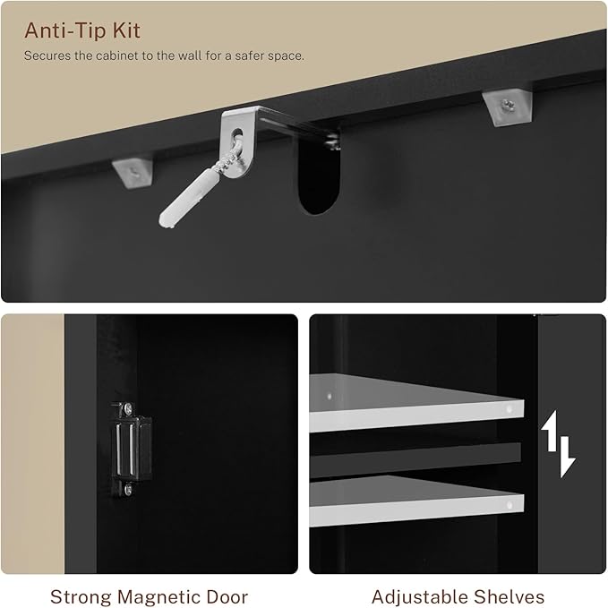WEENFON Tall Bathroom Cabinet, Storage Cabinet - Image 9